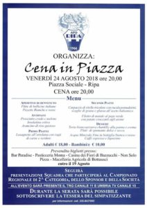 locandina Cena in Piazza