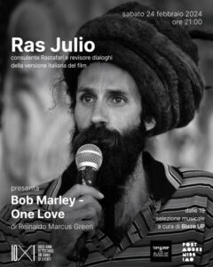 locandina di  One Love con Ras Julio